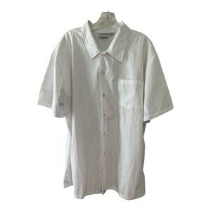 Chef Works White Short Sleeve Button-Down Shirt – Size XL – 65/35 Poly Cotton